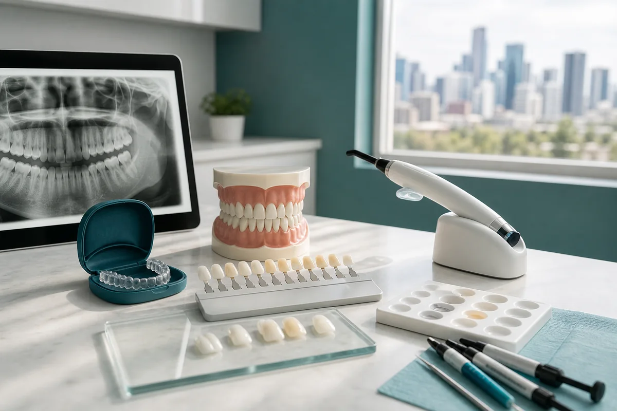 Dental bonding consultation as part of a smile makeover plan in Calgary