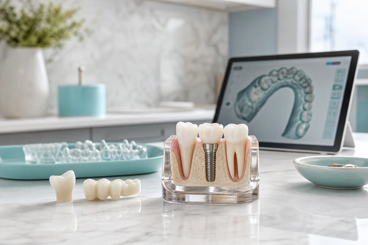 Dental crown model showing a restoration that can be planned using a digital dental scan